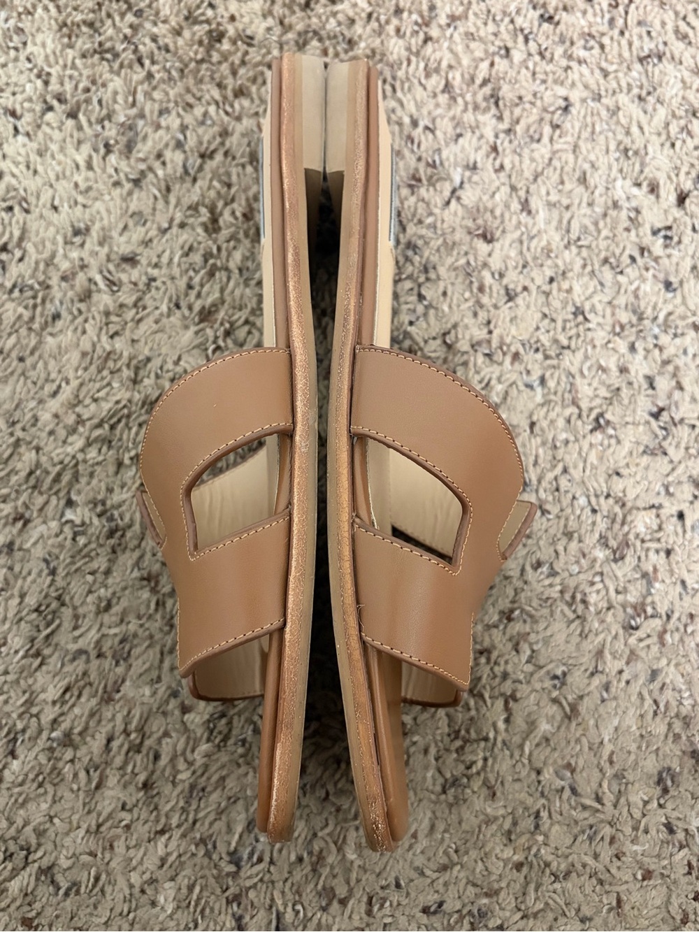Steve Madden Hadyn Cognac Leather Sandal, Brown, Women's Size 10 - Picture 3 of 7